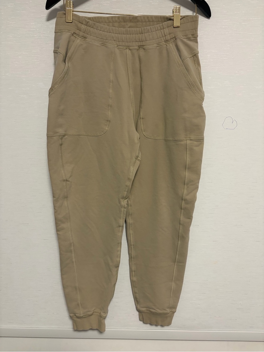 lululemon athletica Tan Elastic-Waist Jogger Pants